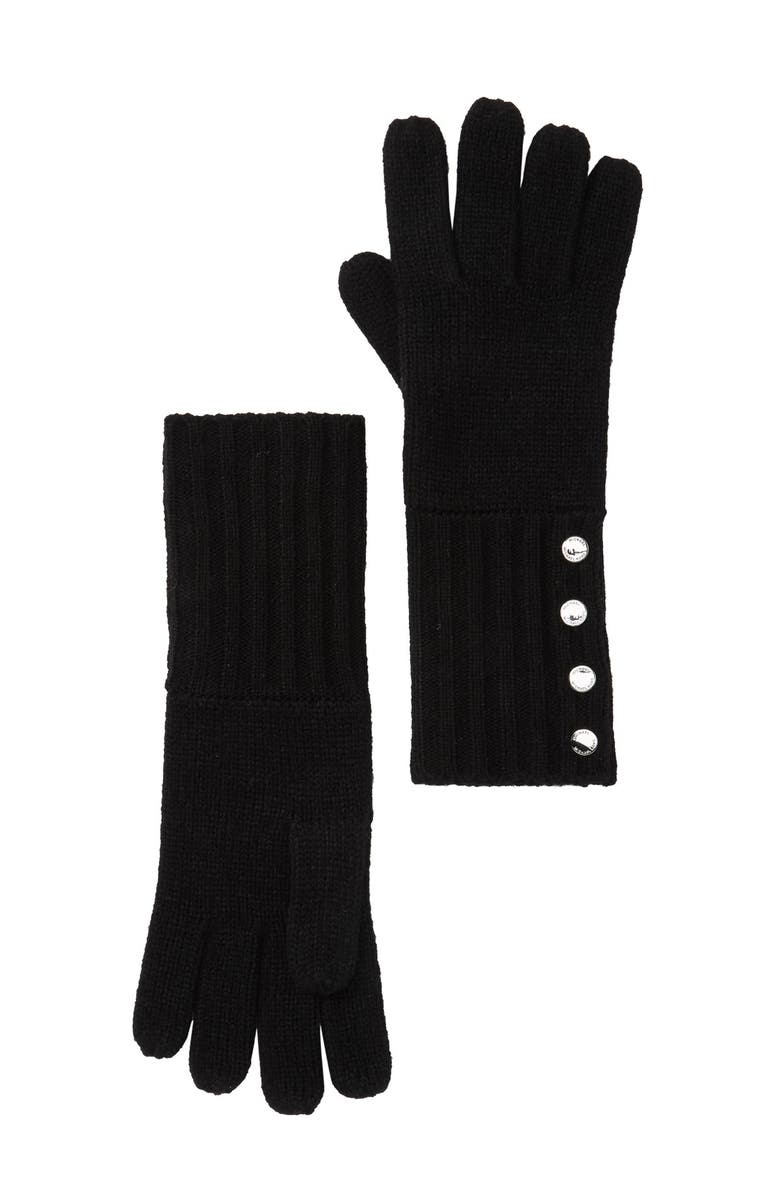 Michael Kors Ribbed Knit Gloves, Main, color, 