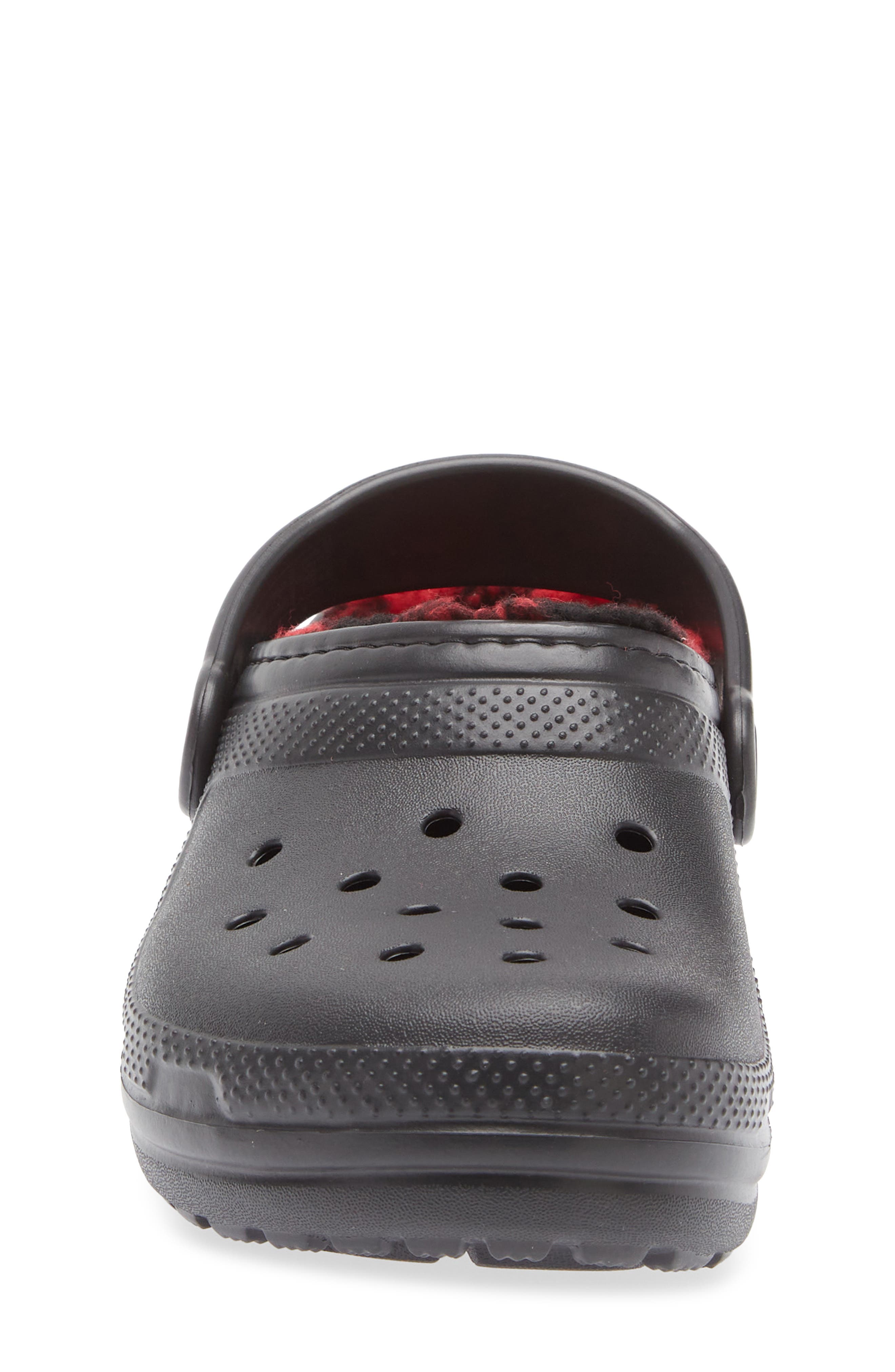 CROCS Faux Shearling Lined Clog, Alternate, color, Black