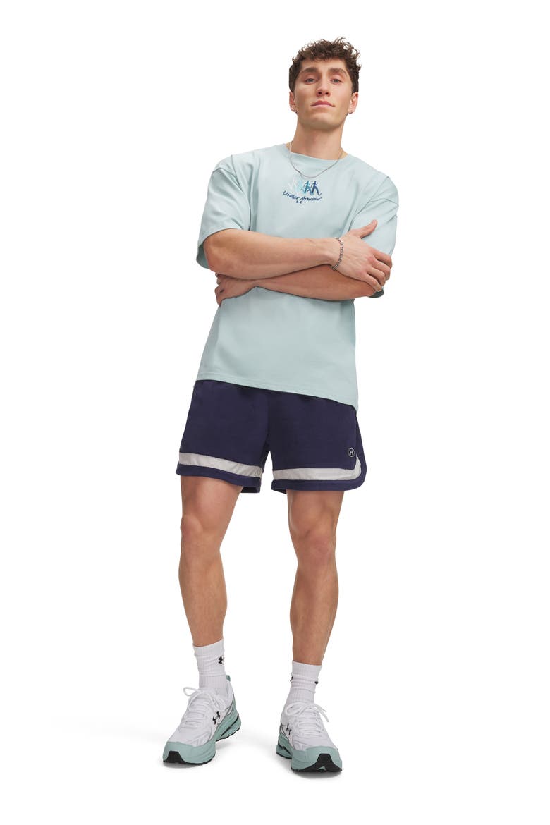 Icon Terry Cloth Shorts, Alternate, color, MIDNIGHT NAVY