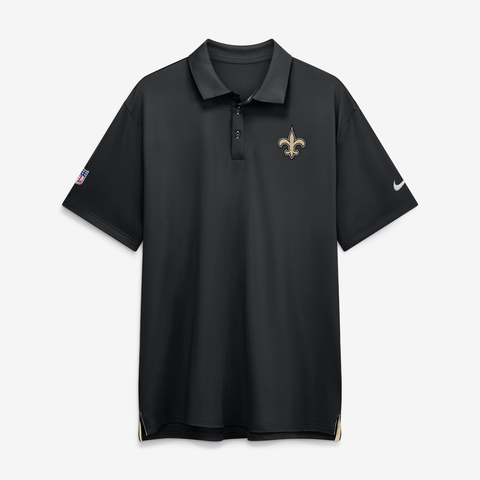 Men's Nike Black New Orleans Saints Sideline Powerful Blocking Dri-FIT Tour Polo