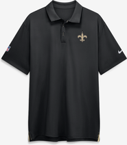 Nike Men's Nike Black New Orleans Saints Sideline Powerful Blocking Dri-FIT Tour Polo