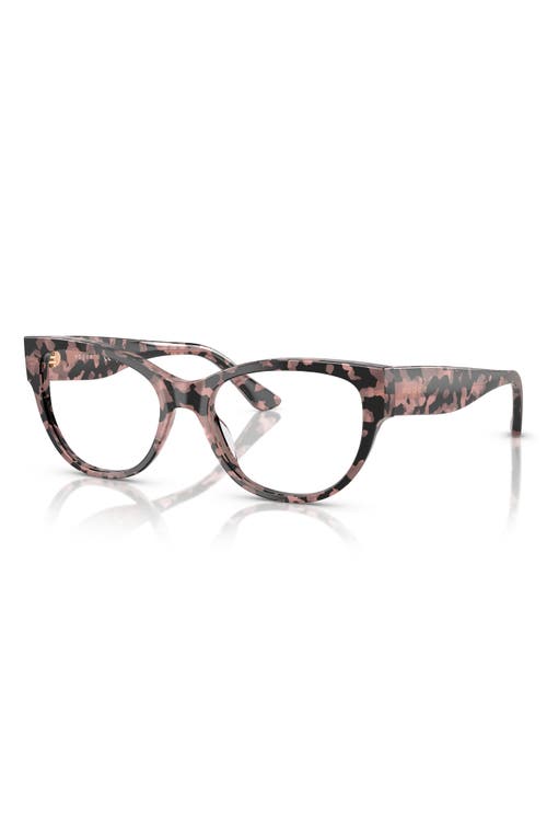 Vogue 51mm Cat Eye Optical Glasses In Pink Tortoise