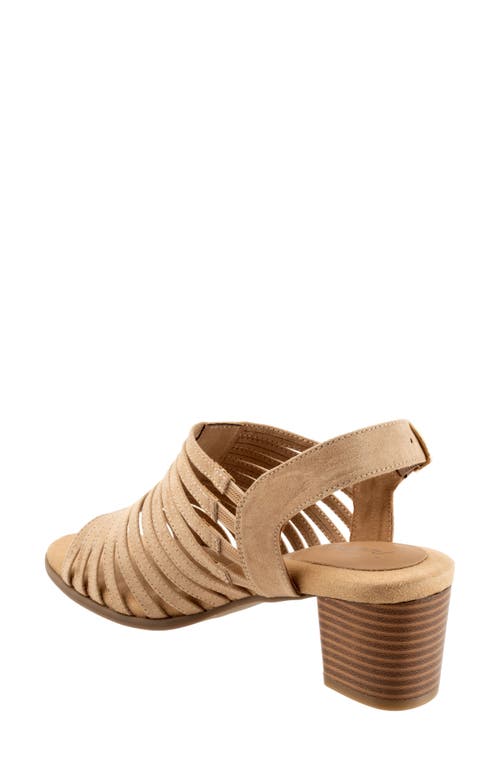 Trotters Midge Slingback Sandal In Beige Suede