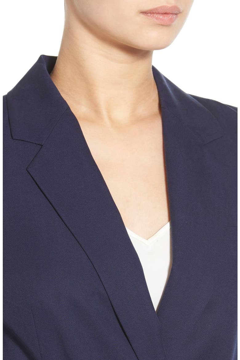 Belted Double Breasted Blazer, Alternate, color, EVENING NAVY