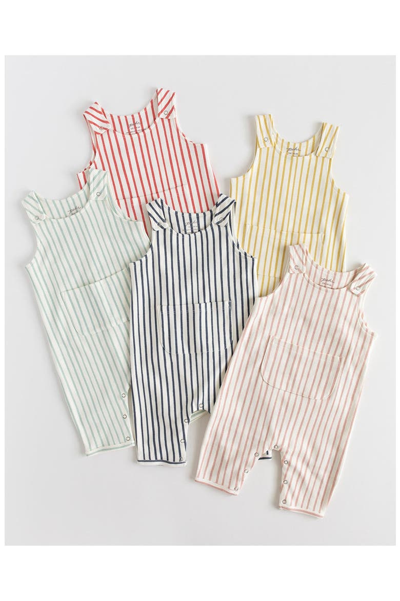 Stripe Organic Cotton Overall, Alternate, color, STRIPES AWAY SEA