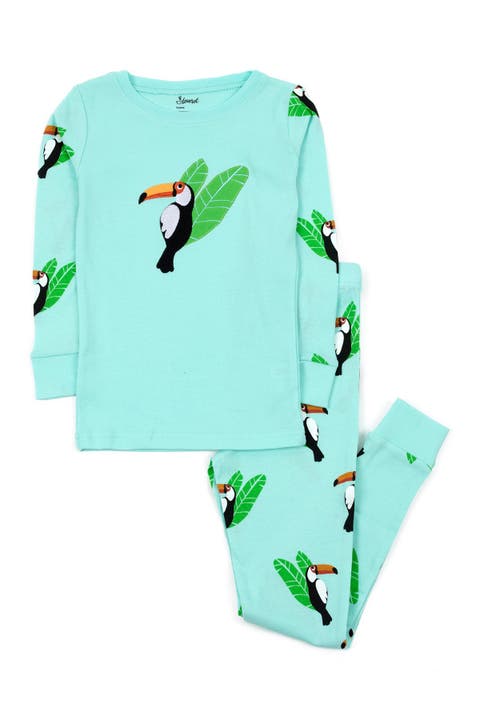 LEVERET Toucan Pajama Set