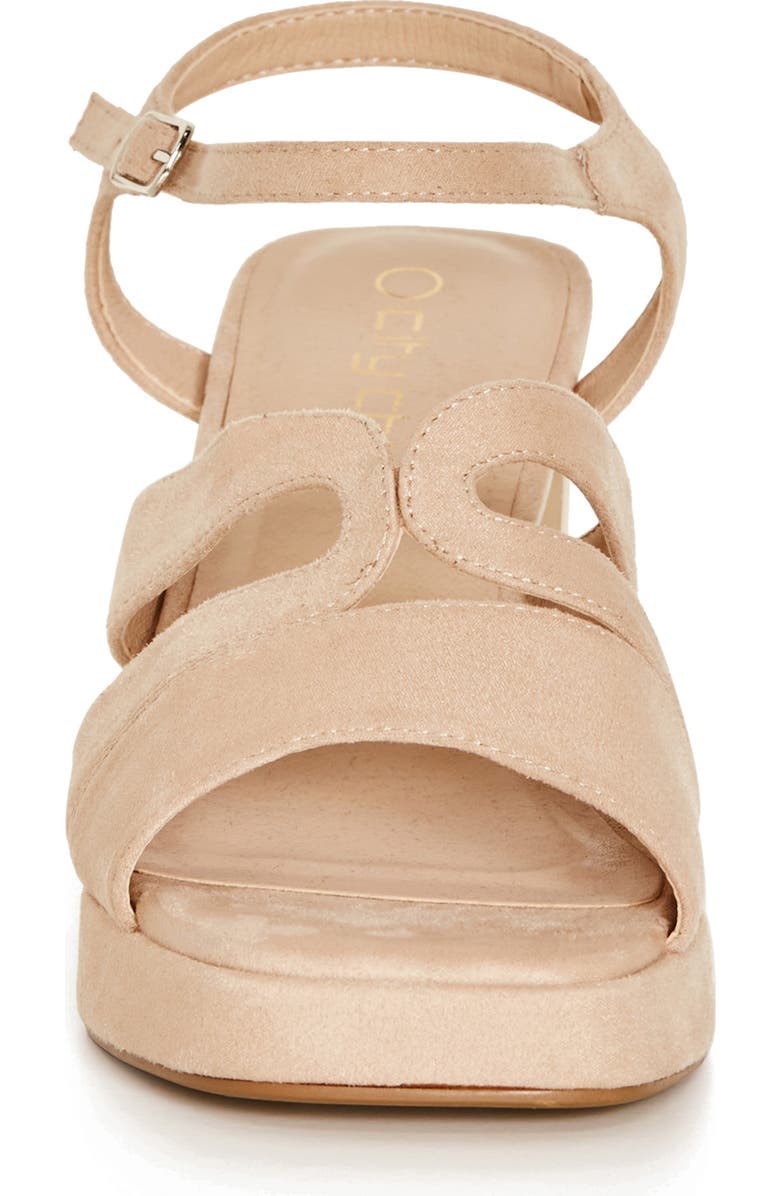 City Chic Coco Platform Sandal, Alternate, color, Beige