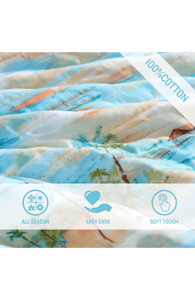 Tommy Bahama Bon Voyage Quilt & Pillow Sham Set, Alternate, color, Blue