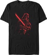 Star Wars: A New Hope Men's Star Wars A New Hope Darth Vader Red Saber Graphic T-Shirt
