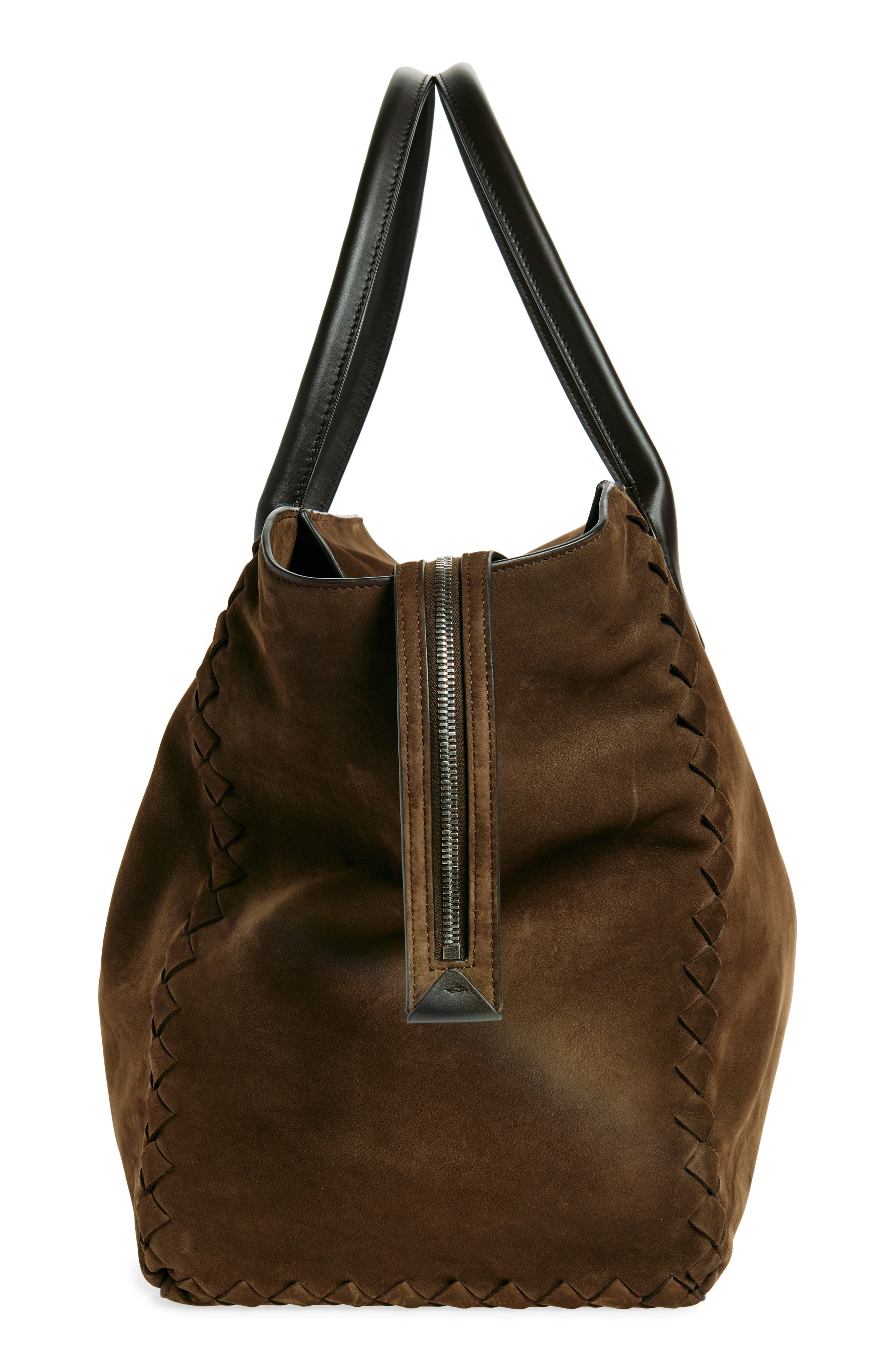 Bottega Veneta Large Zipped Cabat Nubuck Leather Tote, Alternate, color, 