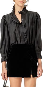 English Factory Ruffle Detail Shirt