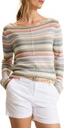 Tommy Bahama Cedar Striped Linen Bateau Neck Sweater