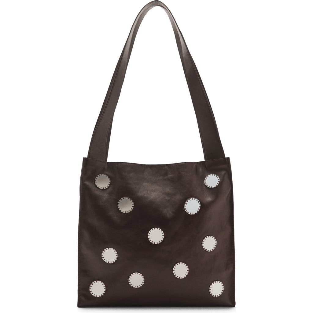 Mango Leather Shoulder Bag In Brown