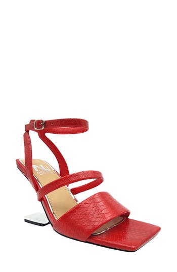 Ninety Union Priva Ankle Strap Sandal In Red