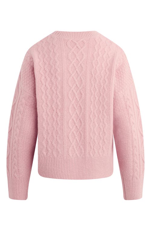 Favorite Daughter The Oversize Merino Wool & Cashmere Blend Sweater In Pink