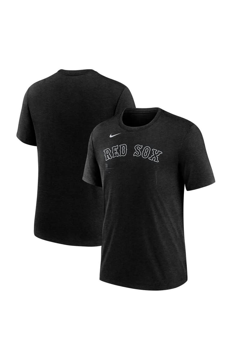 Nike Men's Nike Heather Black Boston Red Sox Lights Out Tri-Blend T-Shirt, Alternate, color, Heather Black