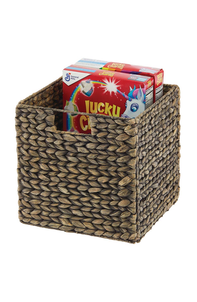 mDesign Woven Hyacinth Kitchen Basket Organizer with Handles - 4 Pack, Alternate, color, 