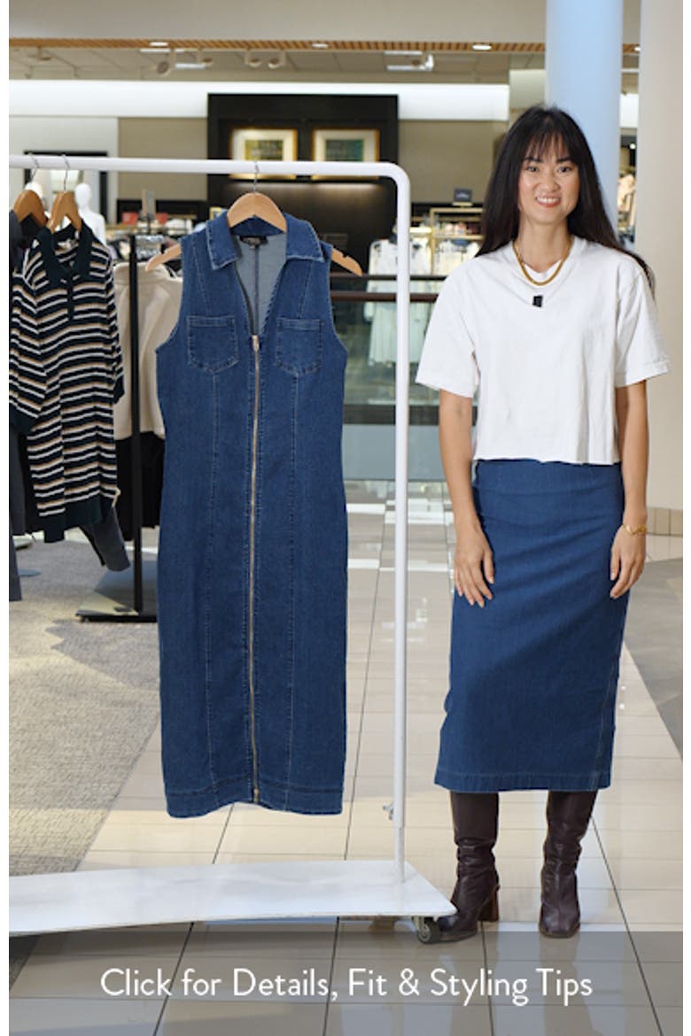 Sleeveless Denim Midi Dress video