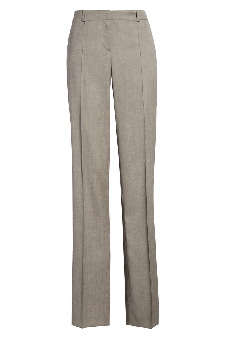 Tamea Straight Leg Wool Suit Trousers, Alternate, color, DARK GREY