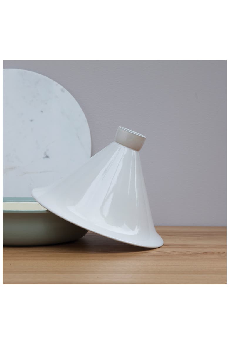 Ron 11.5" Stoneware Tajine Cover, Alternate, color, WHITE
