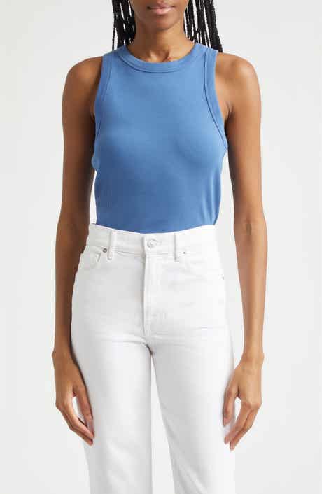 Jordyn Rib Stretch Cotton Crop Tank