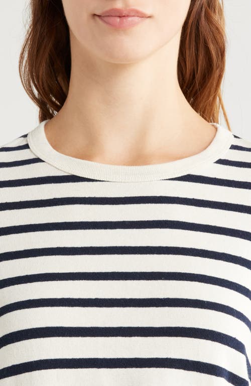 Wyeth Stripe Knit Top In Ecru/navy