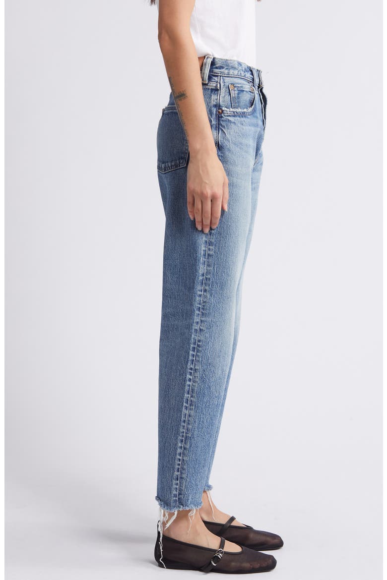 MV Mabel High Waist Distressed Wide Straight Leg Jeans, Alternate, color, BLUE