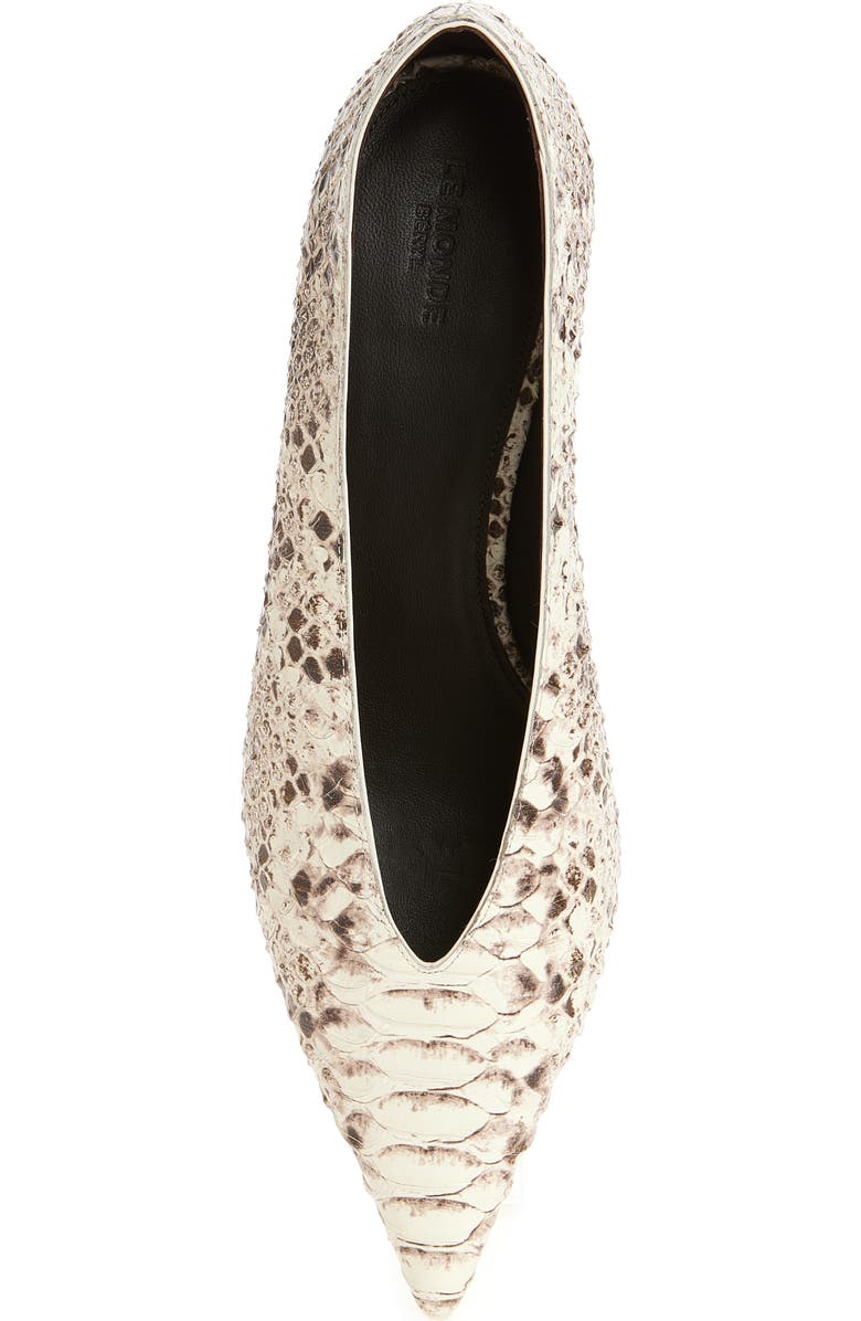 Le Monde Béryl Babouche Kitten Heel Pointed Toe Pump, Alternate, color, Roccia