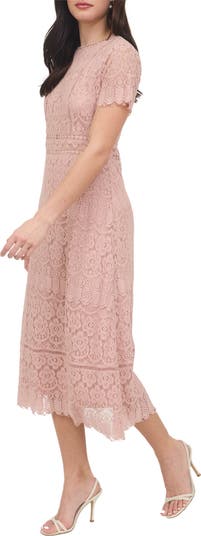 Scalloped Lace Midi Dress