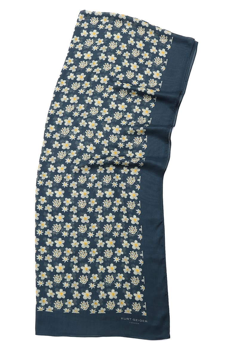 Ditzy Floral Oblong Scarf, Alternate, color, VINTAGE BLUE