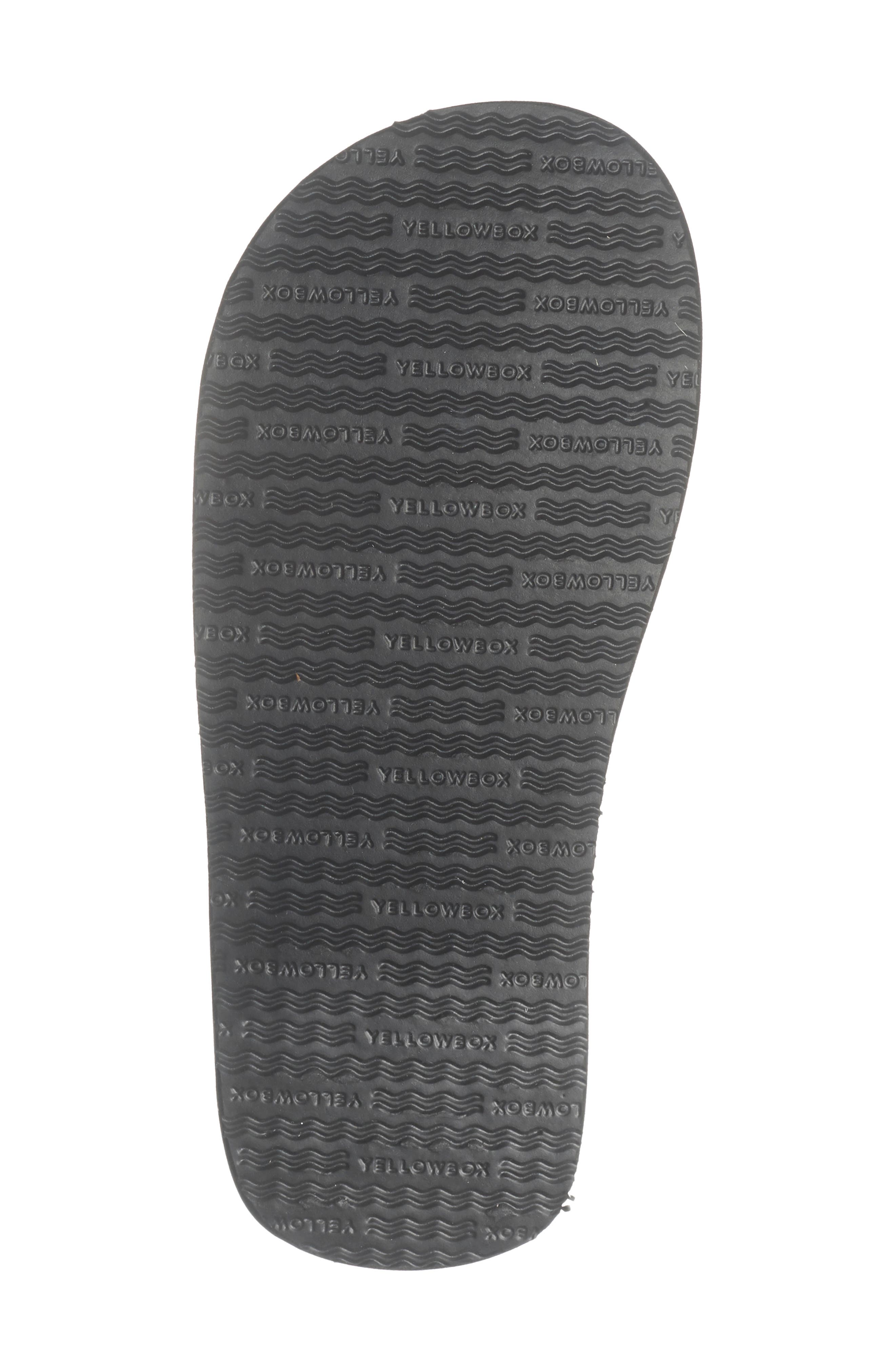 Yellow Box Premium Benji Lasercut Flip Flop, Alternate, color, Black