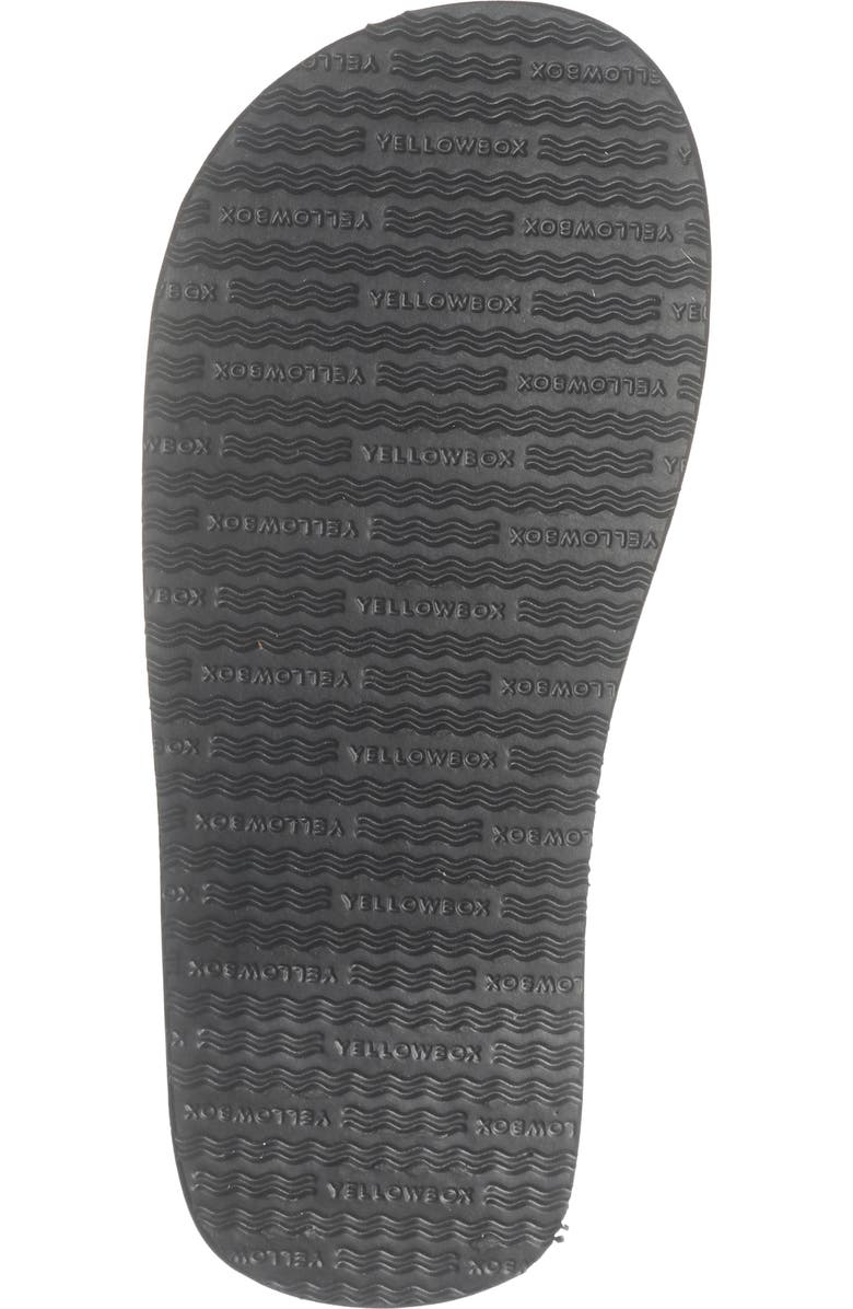 Yellow Box Premium Benji Lasercut Flip Flop, Alternate, color, Black