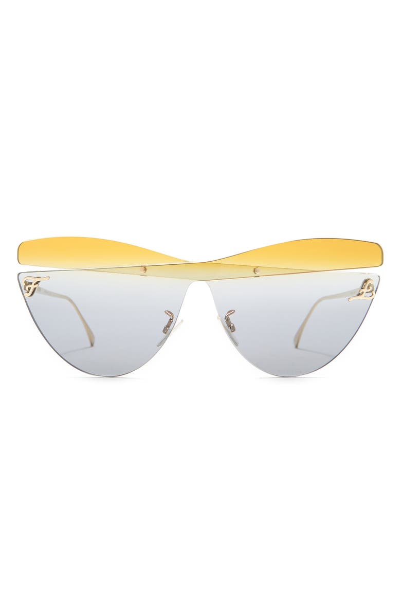 Fendi 145mm Cat Eye Shield Sunglasses, Main, color, 