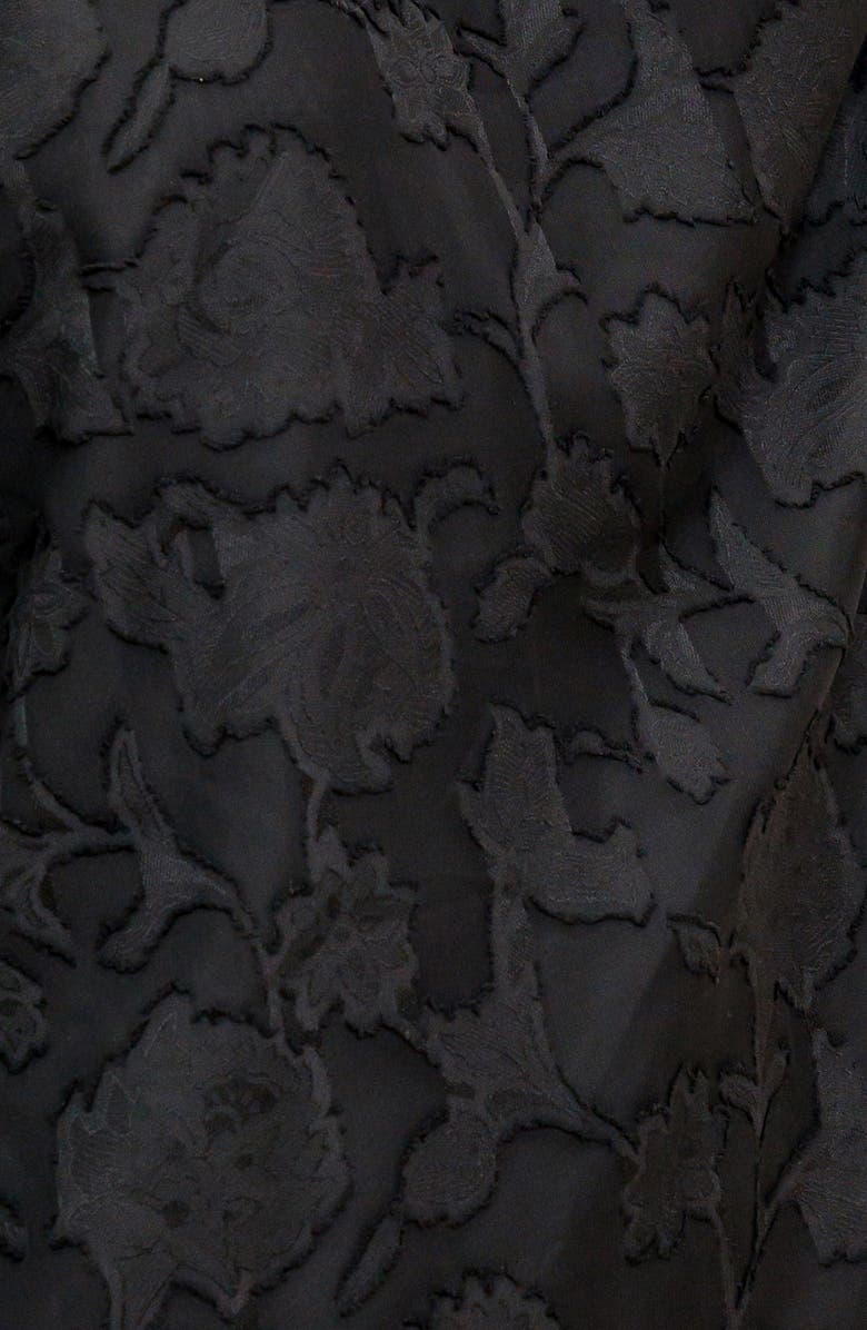 FLYING TOMATO Floral Burnout Long Sleeve Top, Alternate, color, Black