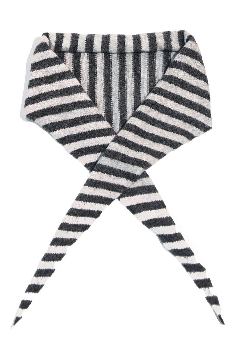 Petit Moments Paris Triangle Scarf, Main, color, Grey/ White
