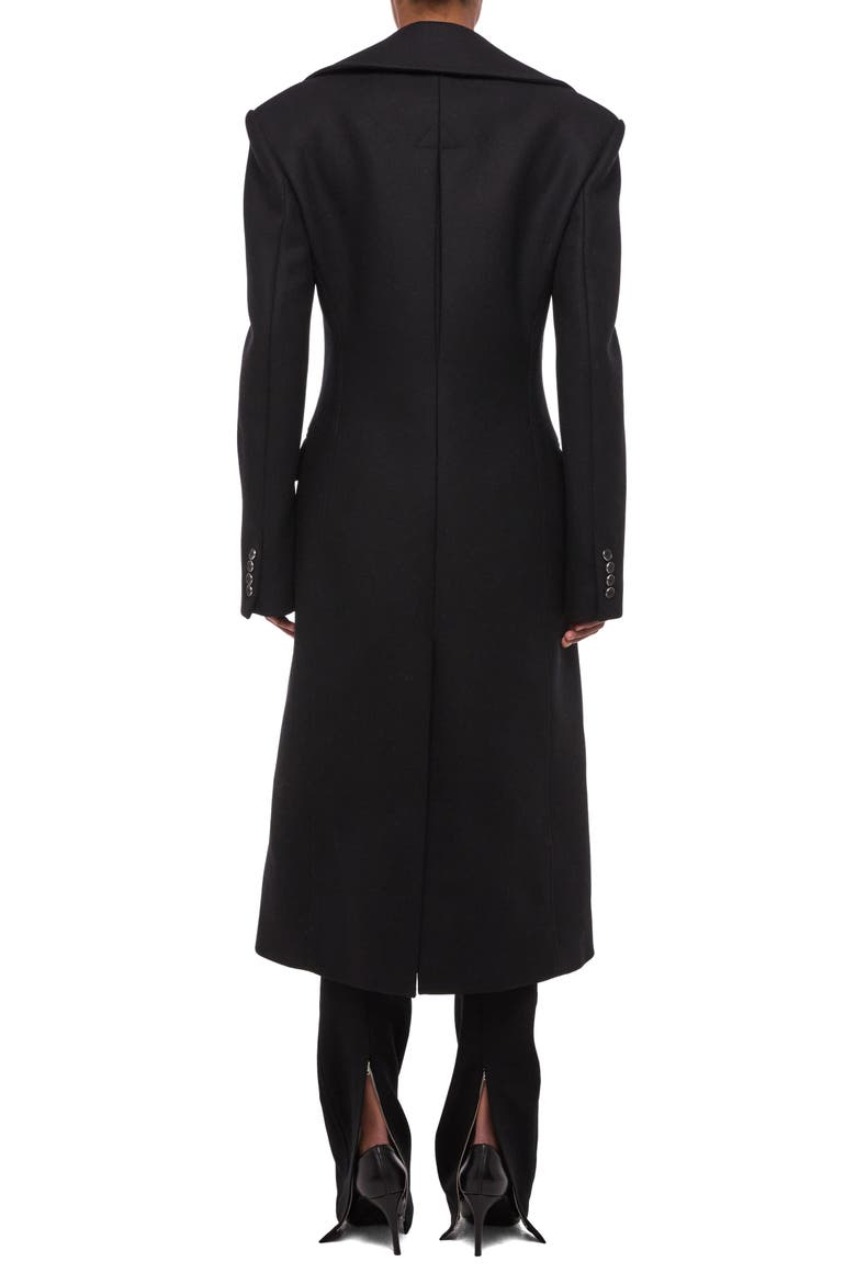 Sculptural Wool Blend Coat, Alternate, color, BLACK