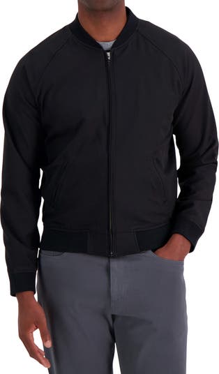 Stretch Gabardine Bomber Jacket