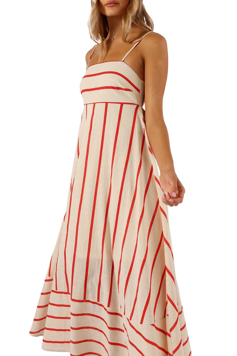 Brea Stripe Cotton Maxi Sundress, Alternate, color, CREAM STRIPE