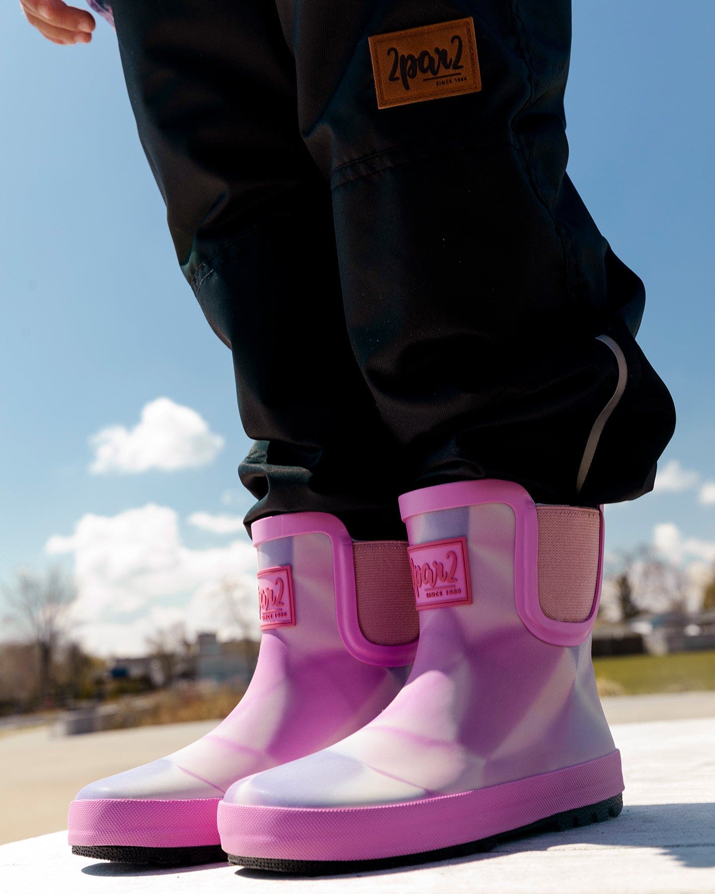 Deux par Deux Baby Girl's Short Rain Boots Printed Foil Pastel, Alternate, color, 