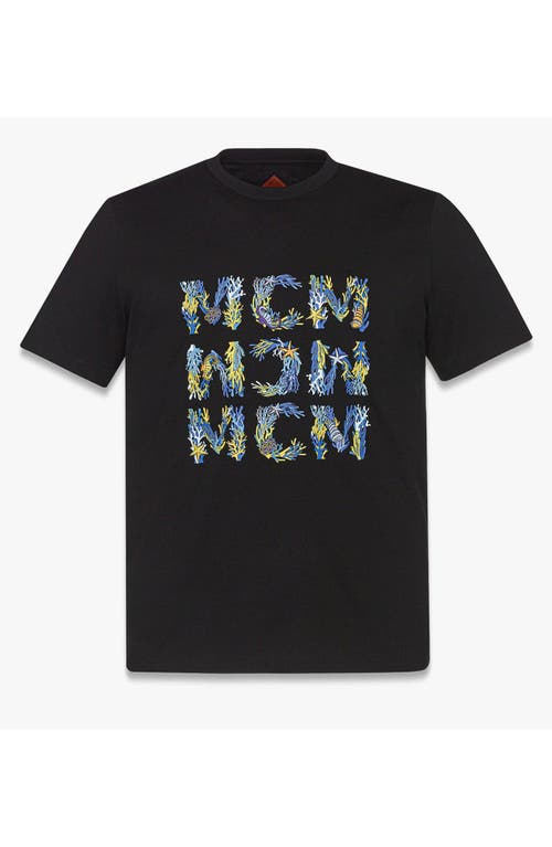 Mcm Aquatic Logo T-shirt In Black