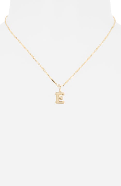 Leith Varsity Font Cubic Zirconia Initial Pendant Necklace In Gold
