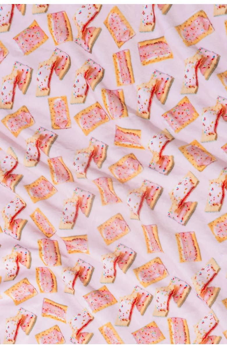 Crickle Daisy Snuggle Blanket, Alternate, color, Bright Blue, Peach Pink