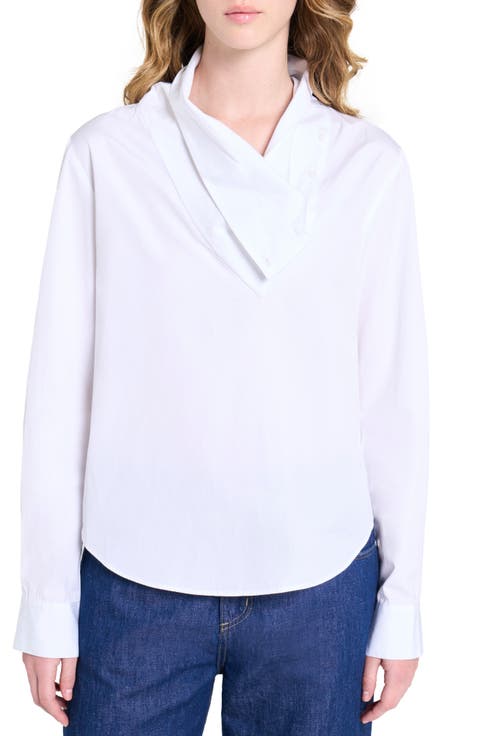 My Maria Drape Neck Pullover Shirt