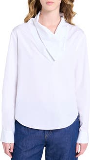 TWP My Maria Drape Neck Pullover Shirt