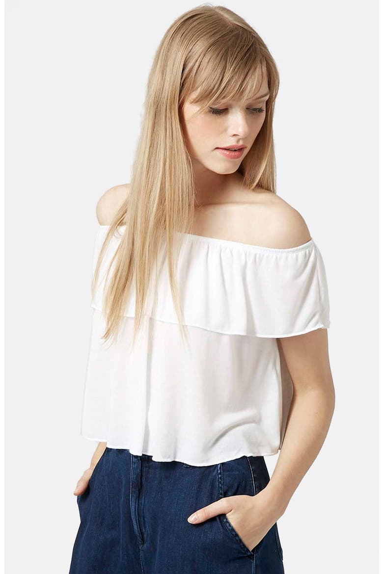 Off the Shoulder Top, Main, color, WHITE