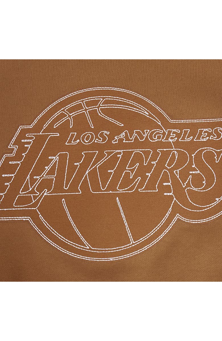 PRO STANDARD Men's Pro Standard Brown Los Angeles Lakers Paint the City Drop Shoulder Pullover Hoodie, Alternate, color, Brown