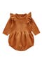 Lizzie Ruffle Sleeve Knit Cotton Bodysuit