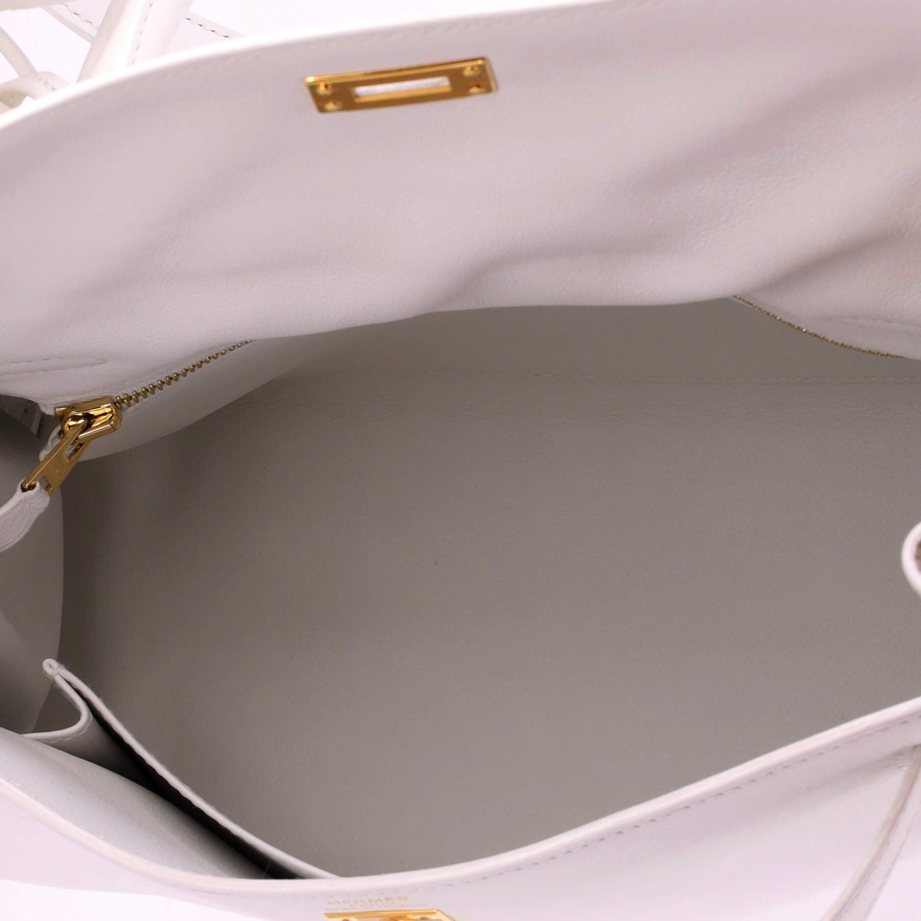 Kelly Handbag White Swift with Gold Hardware 25, Alternate, color, White