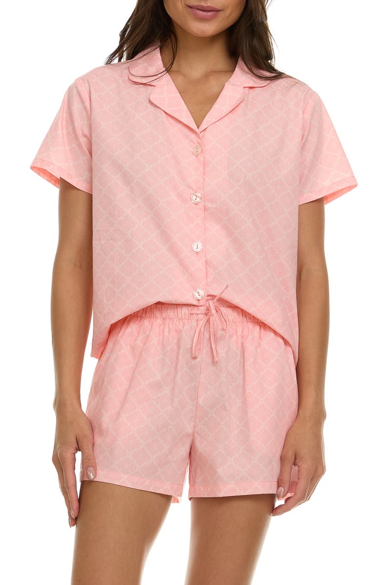 Flora By Flora Nikrooz Serina Cotton Pajamas, Main, color, Coral