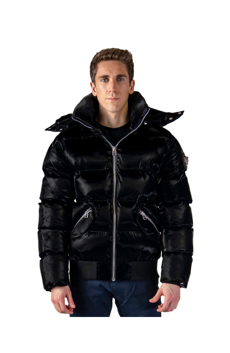 Woodpecker Men's Woody Bomber Quilted Coat, Main, color, All Wet Black